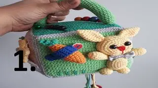 AMİGURUMİ EĞİTİCİ KÜP YAPIMI 1  BÖLÜM( Crochet making educational cube amigurumi eğitici oyuncak)