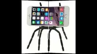 Universal Spider Podium Mobile Phone Selfie Stand Grip (Black)