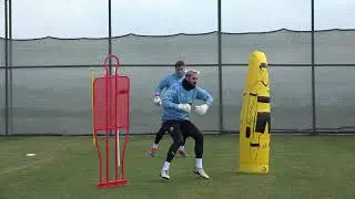 INSIDE GK TRAINING VIDEO GK TECHNIQUE & FOOT TECHNIQUE ⚽️🥅⚽️🥅