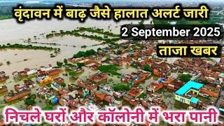 वृंदावन में फिर से बाढ़ जैसे हालात अलर्ट जारी..Vrindavan Flood..Yamuna Flood..Vrindavan k Brajmohan