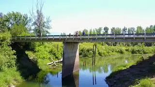 Jumping off the bridge into Deep Creek (Bonners Ferry, Idaho)