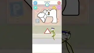 《Pose Master》Level 50 traffic sign #stickman #gameplay #walkthrough