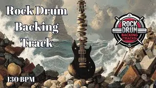 130 BPM Rock Drum Backing Track | Upbeat Driving Rhythm | Royalty Free Drum Loop