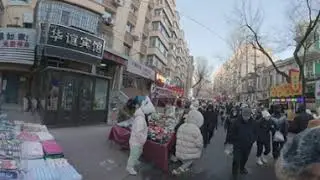Hongzhuan Street morning market ,Harbin China