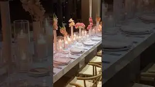 Table setup for intimate party #wedding #flower #receptiondecoration #bride #weddingdinner
