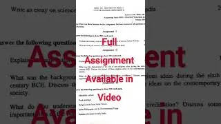 Handwritten Solved Assignment BHIC-101|Assignments कैसे बनाये |#ignou assignment 2023-24 | #shorts