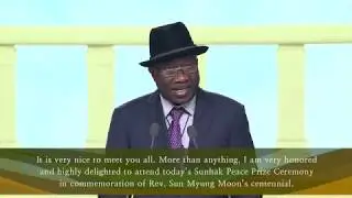 Congratulatory Remarks by H.E. Goodluck Jonathan, 2020 Award Ceremony