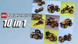 10 in 1 LEGO Technic 42199 Pull Back alternative model MOCS