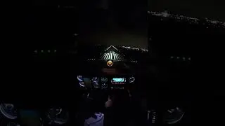 Night Landing with lights turned off 😳 #studentpilotchronicles #mckinneynationalairport #cessna172