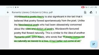 Introduction to Literary Criticism & Two Romantic Literary Critics