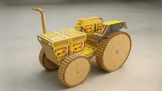 How To Make A Mini Tractor Using Matchbox | Matchbox Tractor For School Project