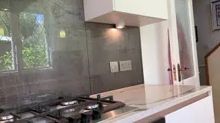 Industrial Style Concrete and Textured Modern Kitchen Glass Splashbacks by CreoGlass