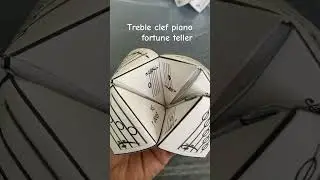 Treble clef piano fortune teller #bethsmithstudio