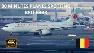 30 MINS⏱ VIDEOS🎥 PLANES✈️ SPOTTING | BRU-EBBR 🇧🇪 | 4K | LANDING 25L | 15.02.2023.