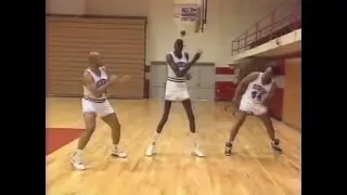 Manute Bol Spars with Charles Barkley