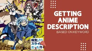 Getting Anime Description using Python