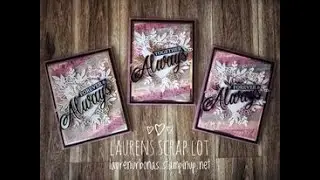 Diagonal Striped Card Technique Using Stampin' Up's Love You Always Suite