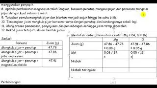 T4B3 Aktiviti Makmal Formula empirik magnesium oksida (Eksperimen)