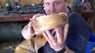 Turning Spalted birch bowl