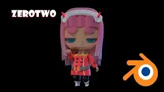Darling in the franxx Zerotwo 3D character creation chibi