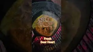 Deer Heart #hunting #venison #deerhunting #cooking #castironcooking #hunting #deer #bowhunt #shorts