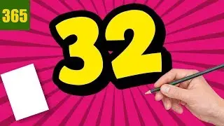 INCREIBLE TRICK WITH NUMBER 32 - TECKNING MED NUMBER 32