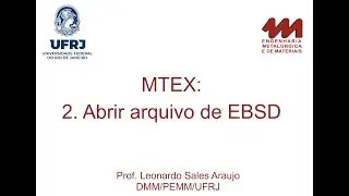 MTEX - V&iacute;deo 02  - Abrir arquivo EBSD