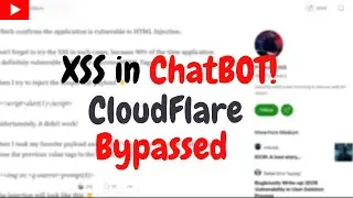 XSS in ChatBot - CloudFlareWAF Bypass || #hacking #bugbounty #learning