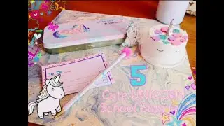 5 cute diy unicorn school supplies