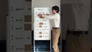 Work + in / at / for / as