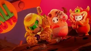 Jogando com a skin do DOOM no Fall guys