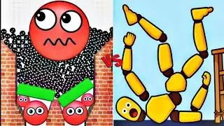 Red Hide Balls Vs Ragdolls - Mobile Games Video #games 