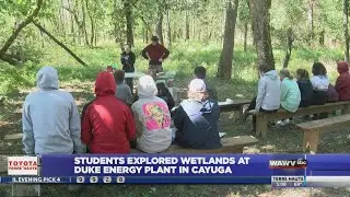 Students explore wetlands in Cayuga