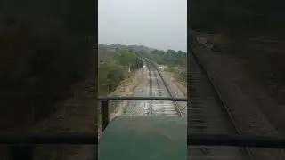 Live train passing over 9 arch bridge near Bakrala station in mountains countryside  #live #shorts