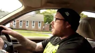 MARC CHURCHILL DRIVING TO SLAYER WITH JOHN HYTHECORE HOWSE MOSHING IN THE BACK CAR