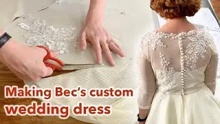 Calm sewing - working on a custom wedding dress