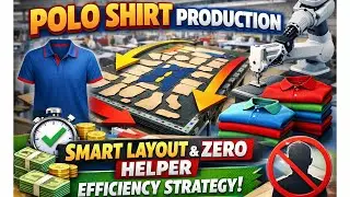 Polo Shirt Smart Layout | Zero Helper Sewing Line | 100% Efficiency in Garments Production