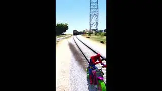 GTA V : SPIDERMAN FOLLOWING THE TRAIN SIMULATOR LIVE STREAM GAMEPLAY