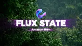 Amazon Rain 🌿 Rainforest Ambience [Heavy Rain on Leaves + Distant Flute] 4K Nature Noise