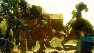 The Witcher 3 Blood and Wine: Golyat Boss Fight (4K 60fps)