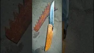 making folding knife from saw blade #shorts #pocketknife #foldingknife #diy