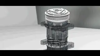 Car AC compressor in SOLIDWORKS