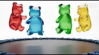 Funny Gummy Bears Dance! 🐻🌈 Learn Colors #shorts