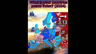 What is your country's national peace index? (2024)  #geographythroughmaps #mapping #maps #map