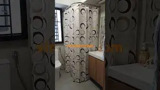 Blk 568A Champions Way | L-shaped Silver Shower Curtain Rod