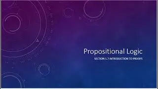 Introduction to Proofs