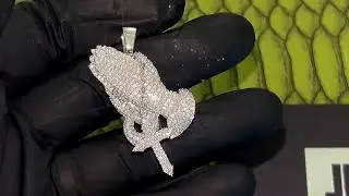 3.00 Carat Moissanite 3D Praying Hands Pendant