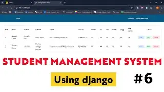 Student Management System Using Django | CRUD Project with Marks & Records