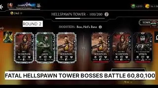 FATAL Hellspawn Tower Boss Battle,60,80&100 Figth +Reward MK Mobile | Modifier: Hell's Bane