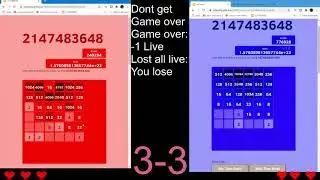 Dont get game over 2 - 2048 team battle